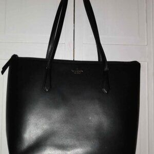 Kate Spade Black Leather Tote Bag